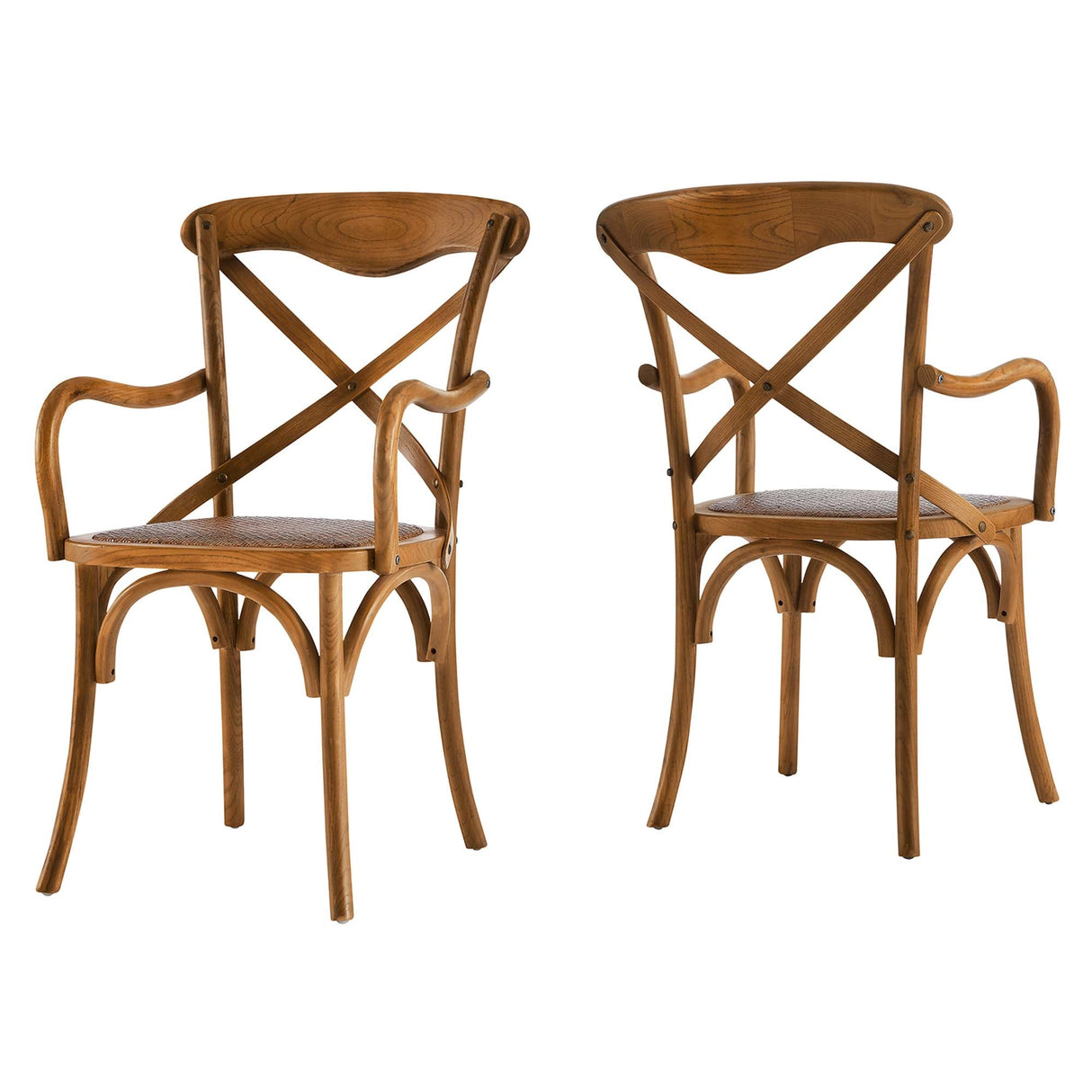 Gear Dining Armchair Set of 2 - Modern Rustic & Fully Assembled Seating