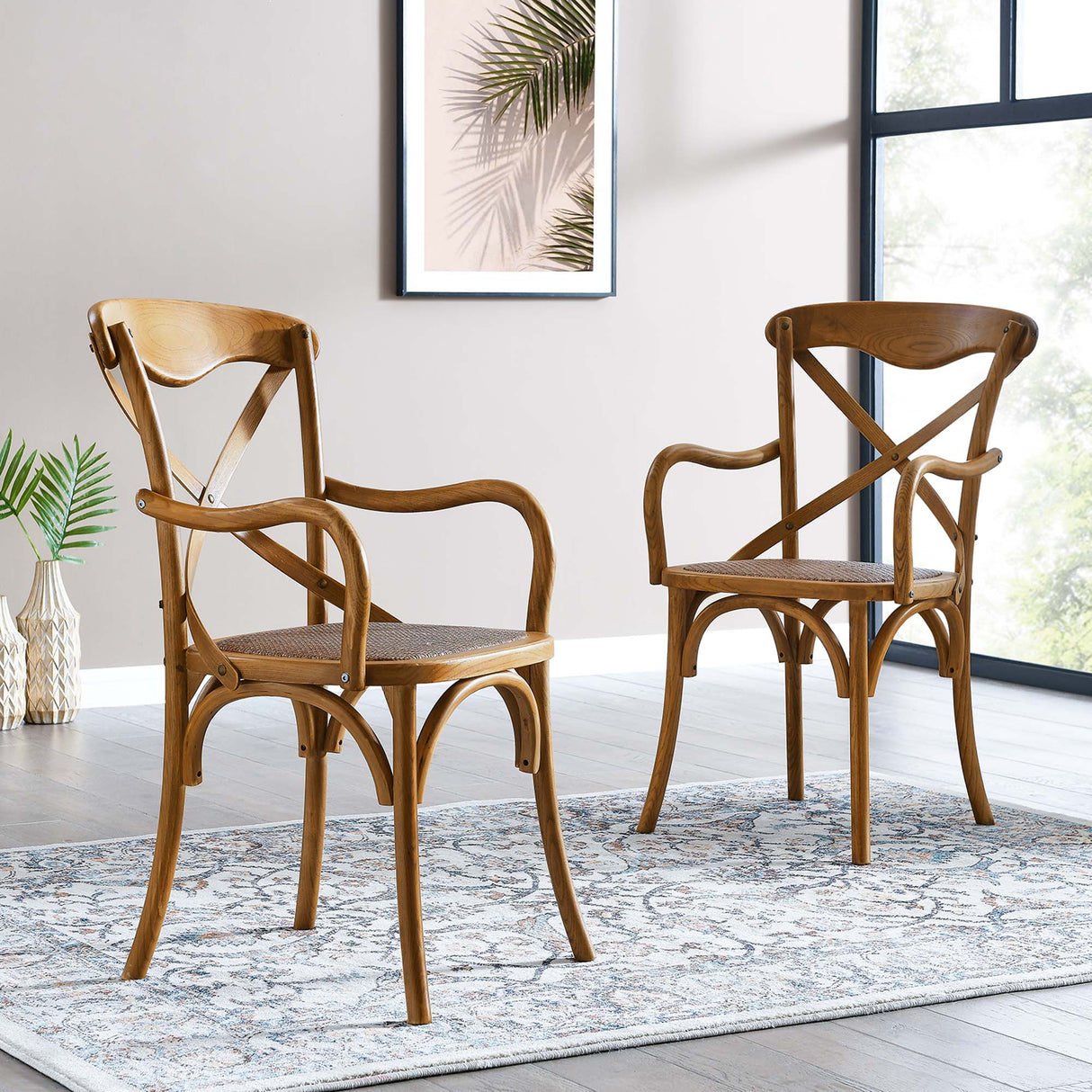 Gear Dining Armchair Set of 2 - Modern Rustic & Fully Assembled Seating