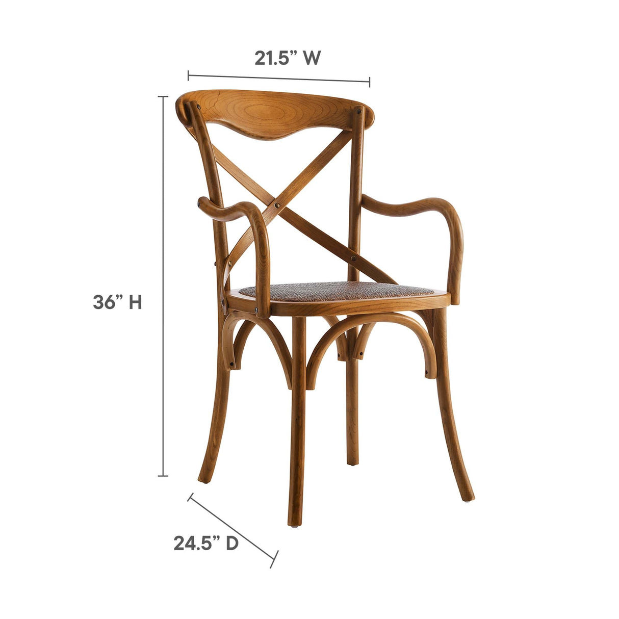 Gear Dining Armchair Set of 2 - Modern Rustic & Fully Assembled Seating