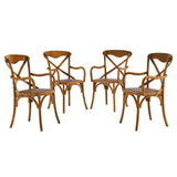 Gear Dining Armchair Set of 4 - Mid-Century Modern & Fully Assembled
