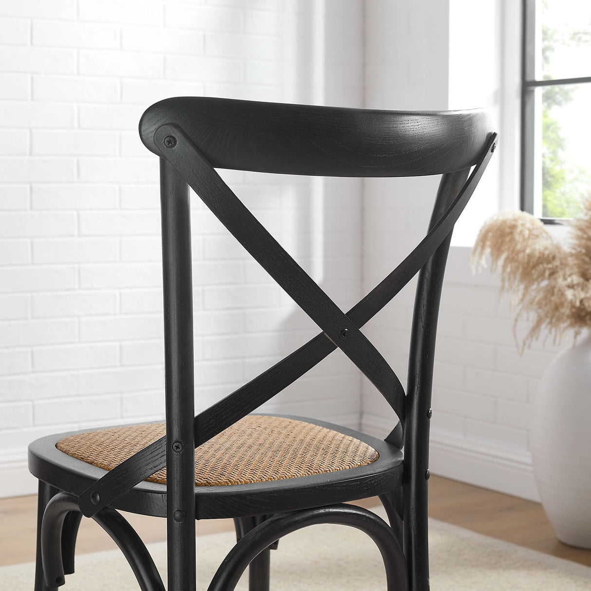 Gear Spindle Back Wood Dining Side Chair Set of 2 - Rustic Modern & Tapered Legs