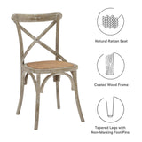 Gear Spindle Back Wood Dining Side Chair Set of 2 - Rustic Modern & Tapered Legs