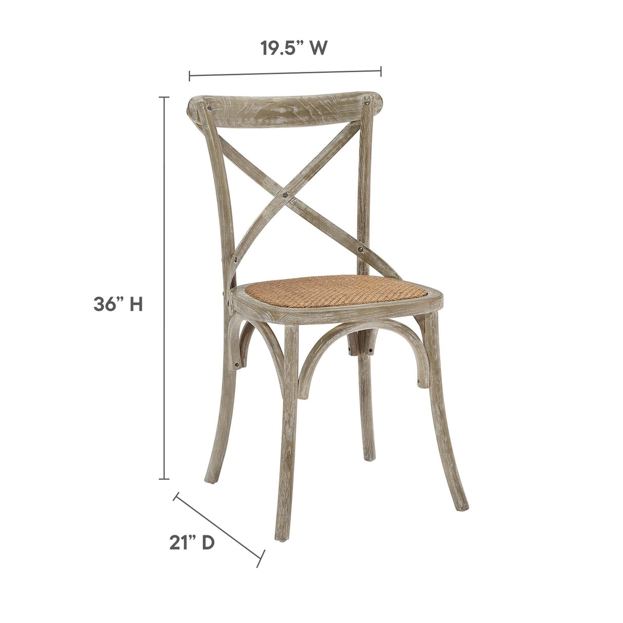 Gear Spindle Back Wood Dining Side Chair Set of 2 - Rustic Modern & Tapered Legs