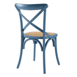 Gear Spindle Back Wood Dining Side Chair Set of 2 - Rustic Modern & Tapered Legs