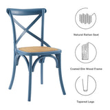 Gear Spindle Back Wood Dining Side Chair Set of 2 - Rustic Modern & Tapered Legs