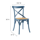 Gear Spindle Back Wood Dining Side Chair Set of 2 - Rustic Modern & Tapered Legs