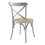 Gear Spindle Back Wood Dining Side Chair Set of 2 - Rustic Modern & Tapered Legs