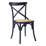 Gear Spindle Back Wood Dining Side Chair Set of 2 - Rustic Modern & Tapered Legs