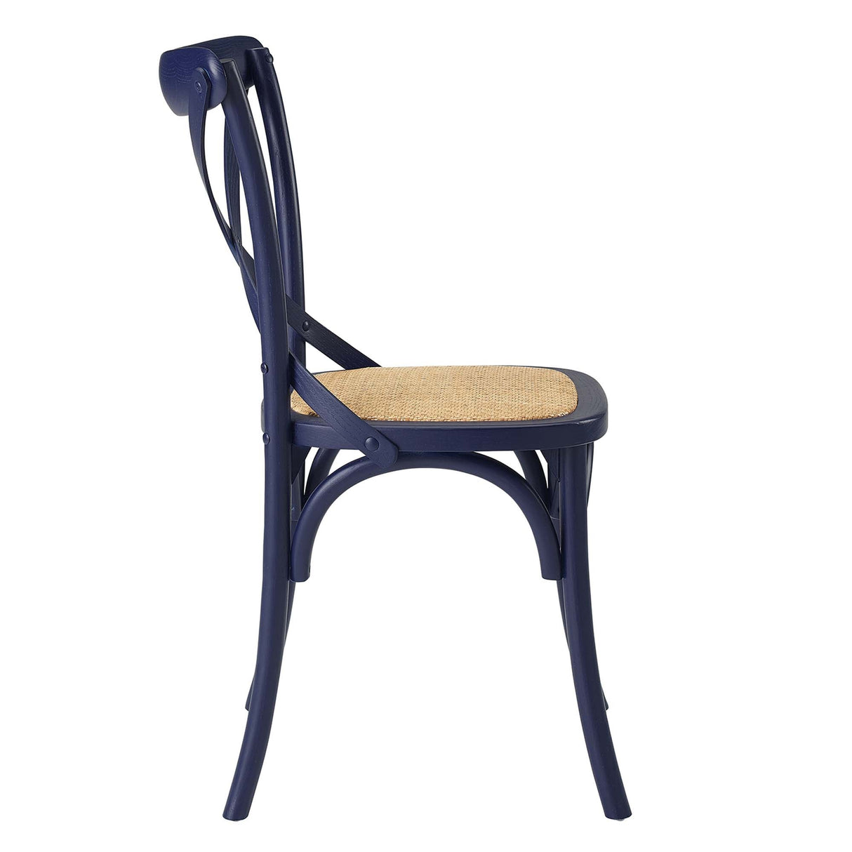 Gear Spindle Back Wood Dining Side Chair Set of 2 - Rustic Modern & Tapered Legs