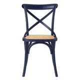 Gear Spindle Back Wood Dining Side Chair Set of 2 - Rustic Modern & Tapered Legs