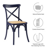 Gear Spindle Back Wood Dining Side Chair Set of 2 - Rustic Modern & Tapered Legs