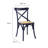 Gear Spindle Back Wood Dining Side Chair Set of 2 - Rustic Modern & Tapered Legs