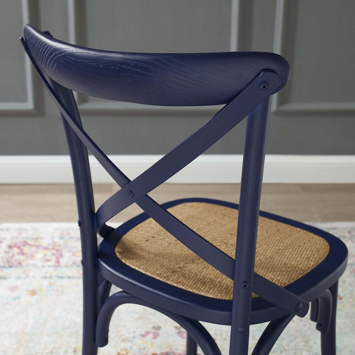 Gear Spindle Back Wood Dining Side Chair Set of 2 - Rustic Modern & Tapered Legs
