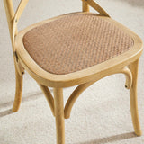 Gear Spindle Back Wood Dining Side Chair Set of 2 - Rustic Modern & Tapered Legs