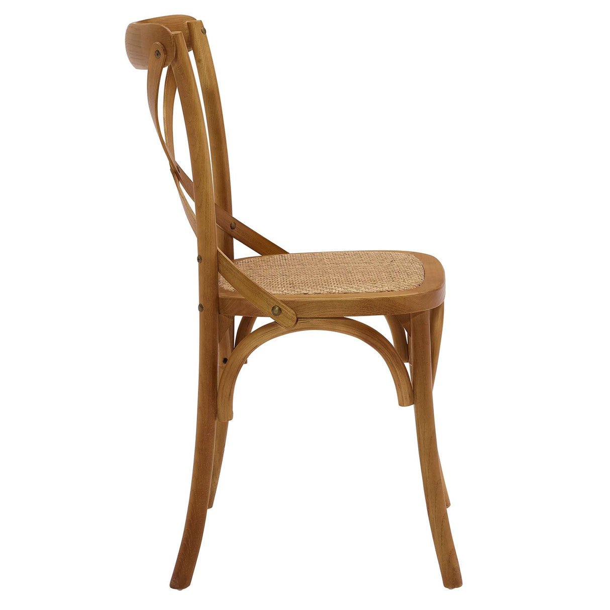 Gear Spindle Back Wood Dining Side Chair Set of 2 - Rustic Modern & Tapered Legs