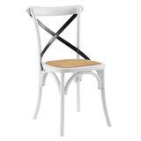Gear Spindle Back Wood Dining Side Chair Set of 2 - Rustic Modern & Tapered Legs
