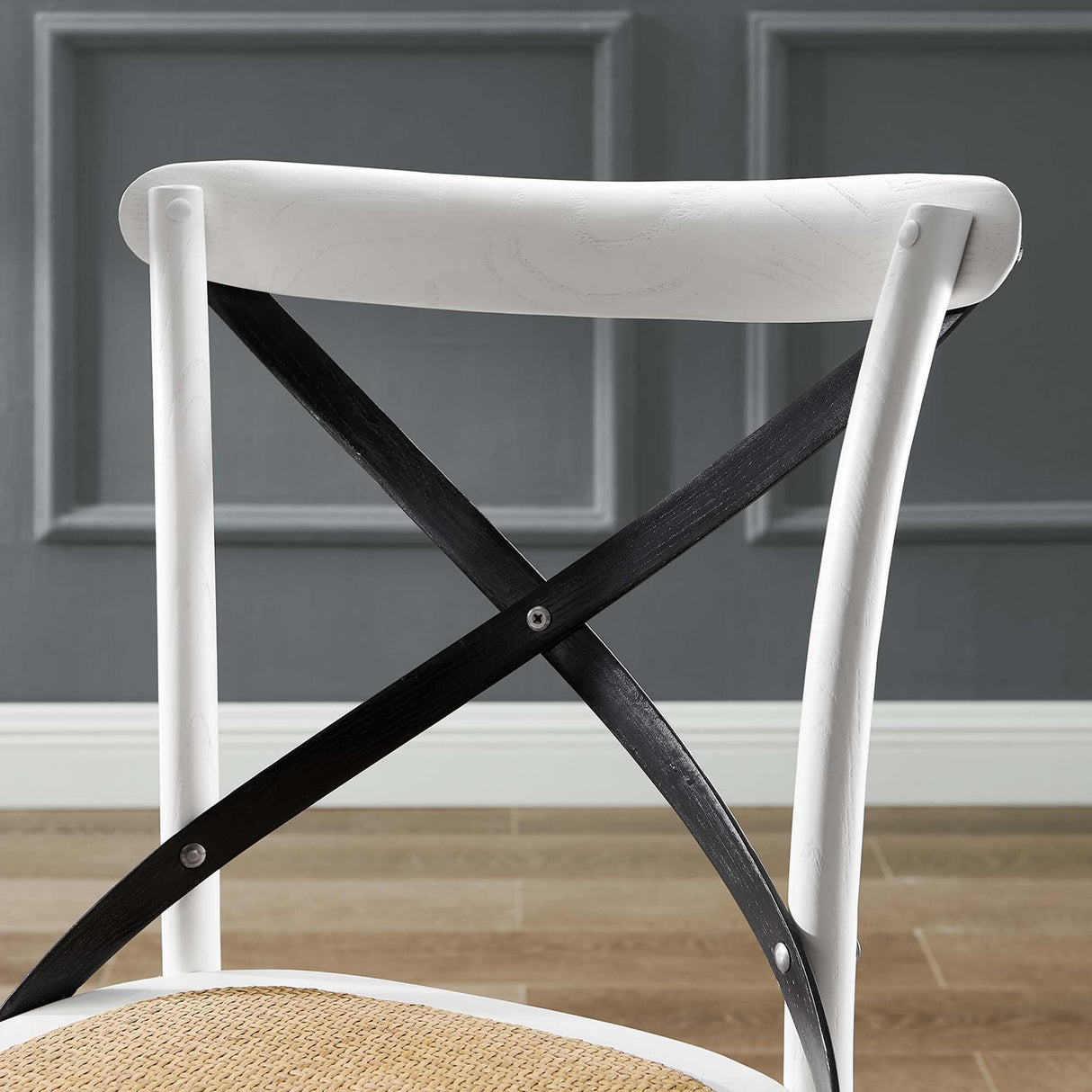 Gear Spindle Back Wood Dining Side Chair Set of 2 - Rustic Modern & Tapered Legs