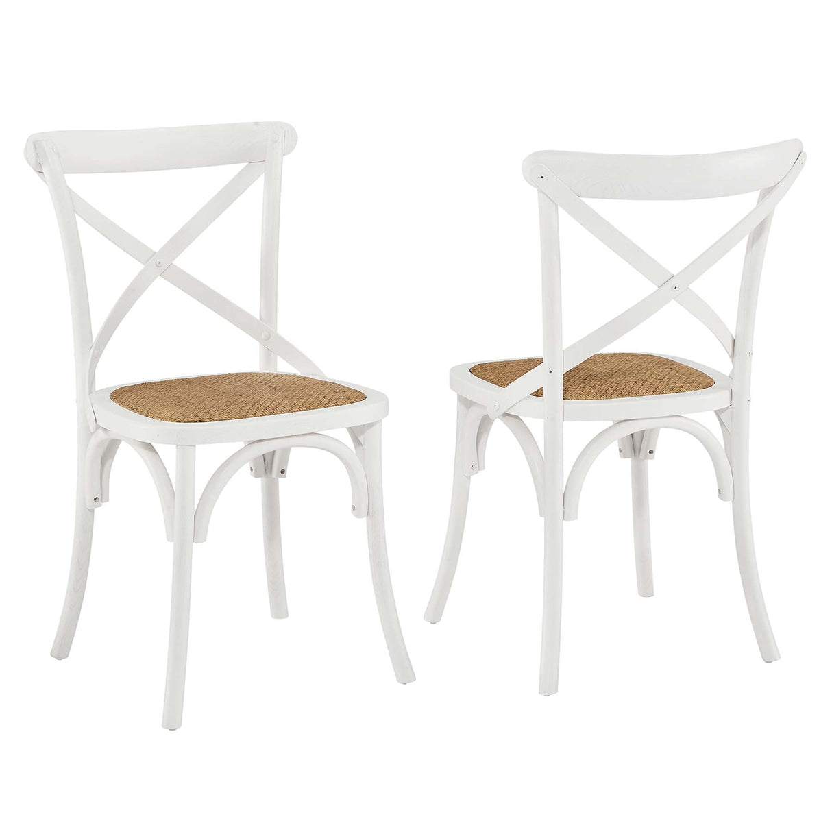 Gear Spindle Back Wood Dining Side Chair Set of 2 - Rustic Modern & Tapered Legs