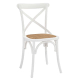 Gear Spindle Back Wood Dining Side Chair Set of 2 - Rustic Modern & Tapered Legs