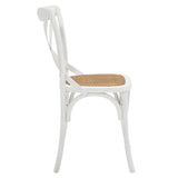 Gear Spindle Back Wood Dining Side Chair Set of 2 - Rustic Modern & Tapered Legs