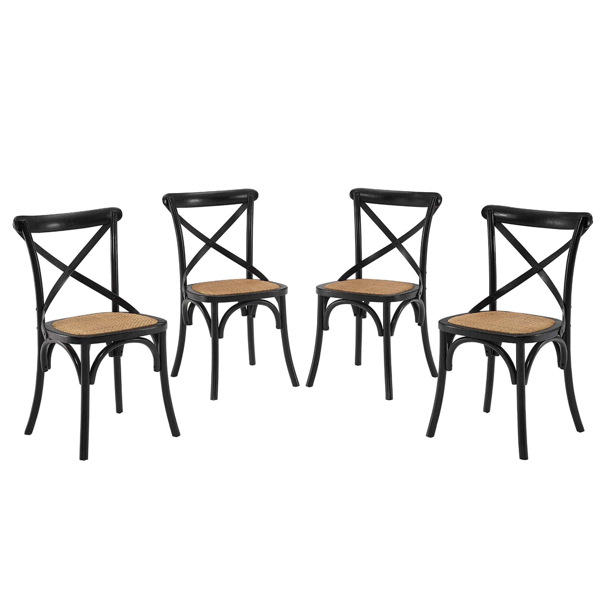Gear Dining Side Chair Set of 4 - Rustic Modern & Fully Assembled