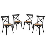 Gear Dining Side Chair Set of 4 - Rustic Modern & Fully Assembled
