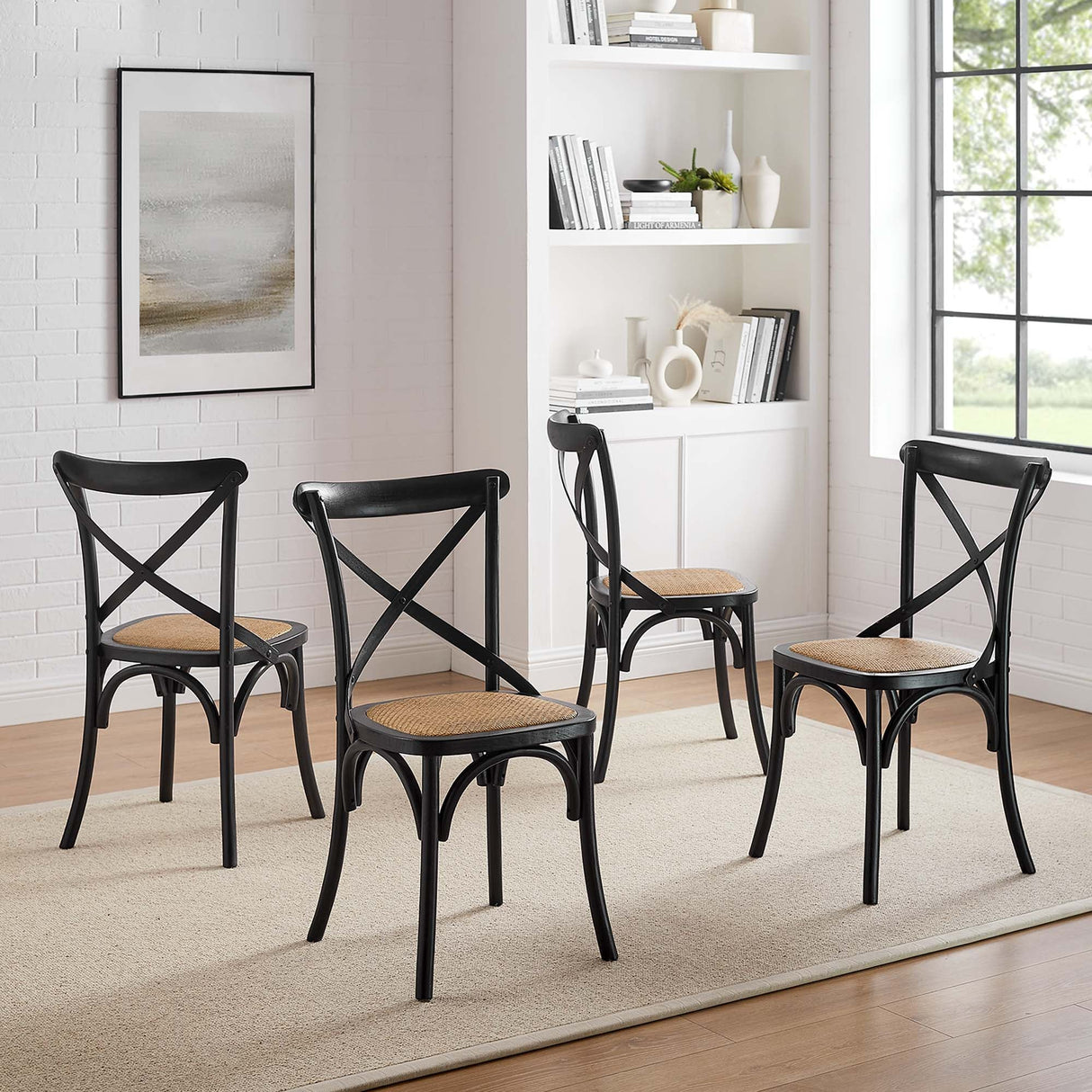 Gear Dining Side Chair Set of 4 - Rustic Modern & Fully Assembled