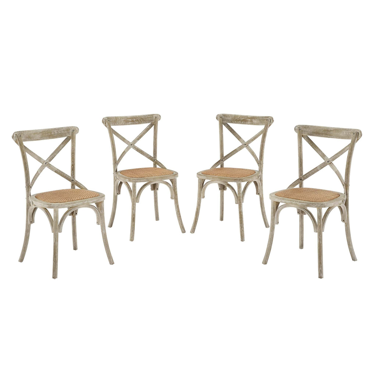 Gear Dining Side Chair Set of 4 - Rustic Modern & Fully Assembled
