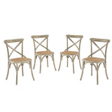 Gear Dining Side Chair Set of 4 - Rustic Modern & Fully Assembled