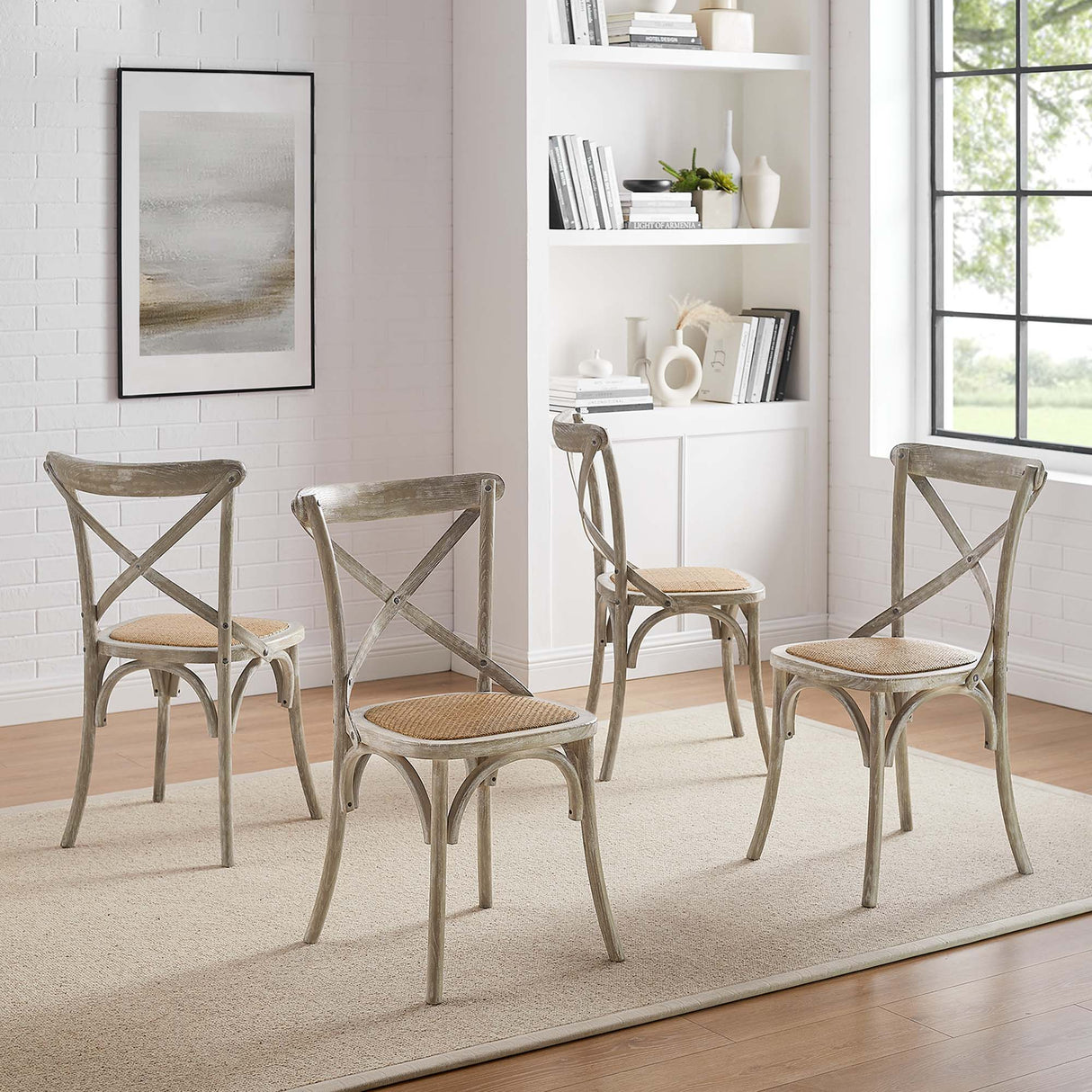 Gear Dining Side Chair Set of 4 - Rustic Modern & Fully Assembled