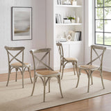 Gear Dining Side Chair Set of 4 - Rustic Modern & Fully Assembled