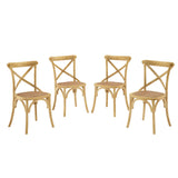 Gear Dining Side Chair Set of 4 - Rustic Modern & Fully Assembled