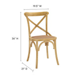 Gear Dining Side Chair Set of 4 - Rustic Modern & Fully Assembled