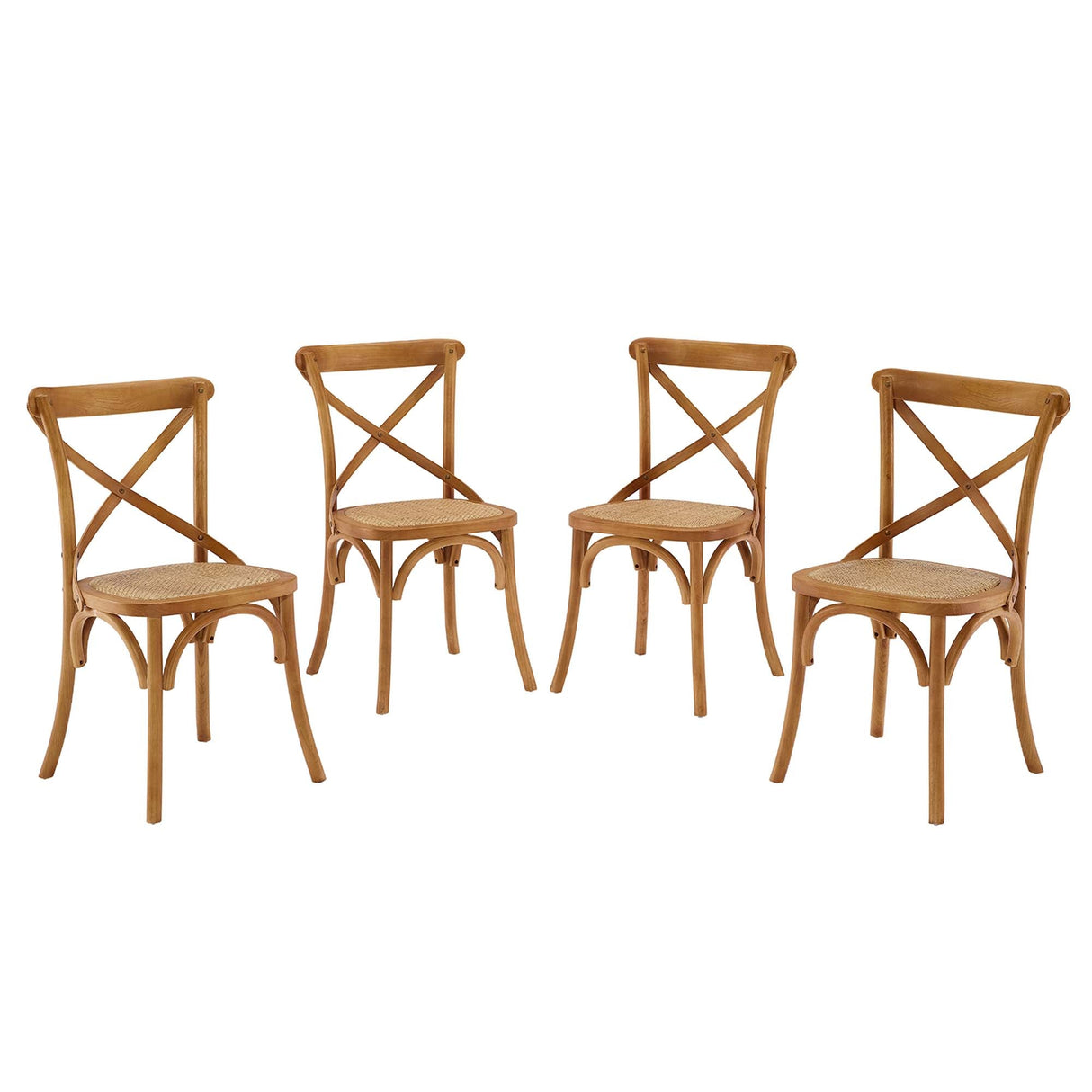 Gear Dining Side Chair Set of 4 - Rustic Modern & Fully Assembled