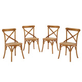 Gear Dining Side Chair Set of 4 - Rustic Modern & Fully Assembled