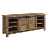 Cheshire 71" Rustic Sliding Door TV Stand - Modern Farmhouse & Adjustable Media Storage