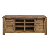 Cheshire 71" Rustic Sliding Door TV Stand - Modern Farmhouse & Adjustable Media Storage