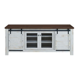 Bennington 71" Rustic Sliding Door TV Stand - Modern Farmhouse & Adjustable Storage