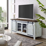 Bennington 71" Rustic Sliding Door TV Stand - Modern Farmhouse & Adjustable Storage