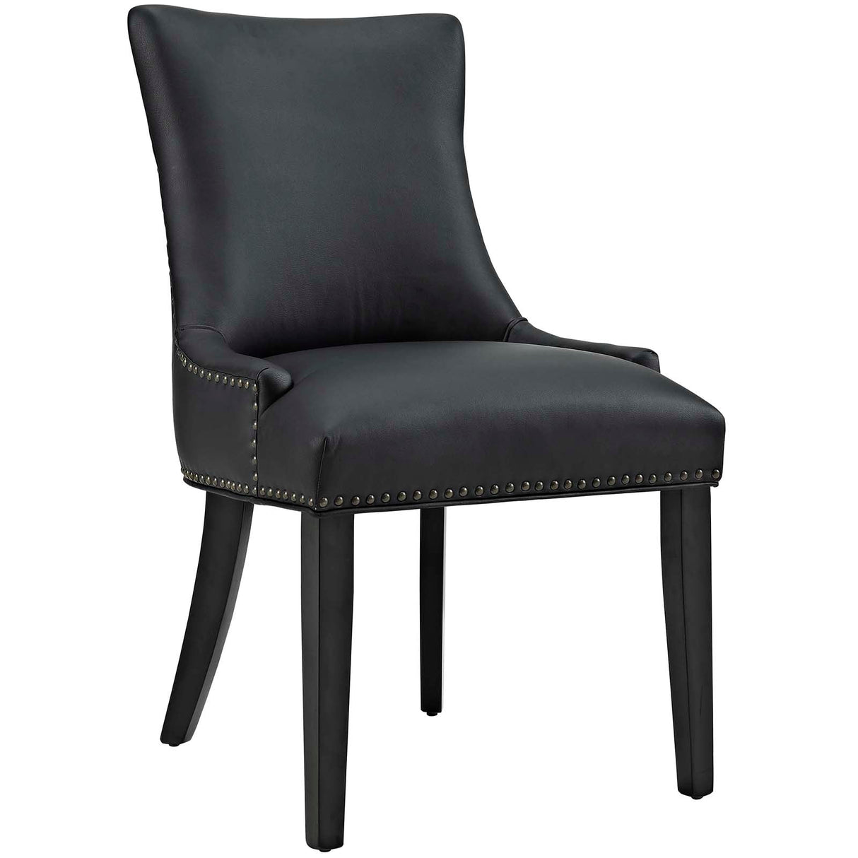Marquis Dining Chair Faux Leather Set of 2 - French Vintage & Tufted Elegance
