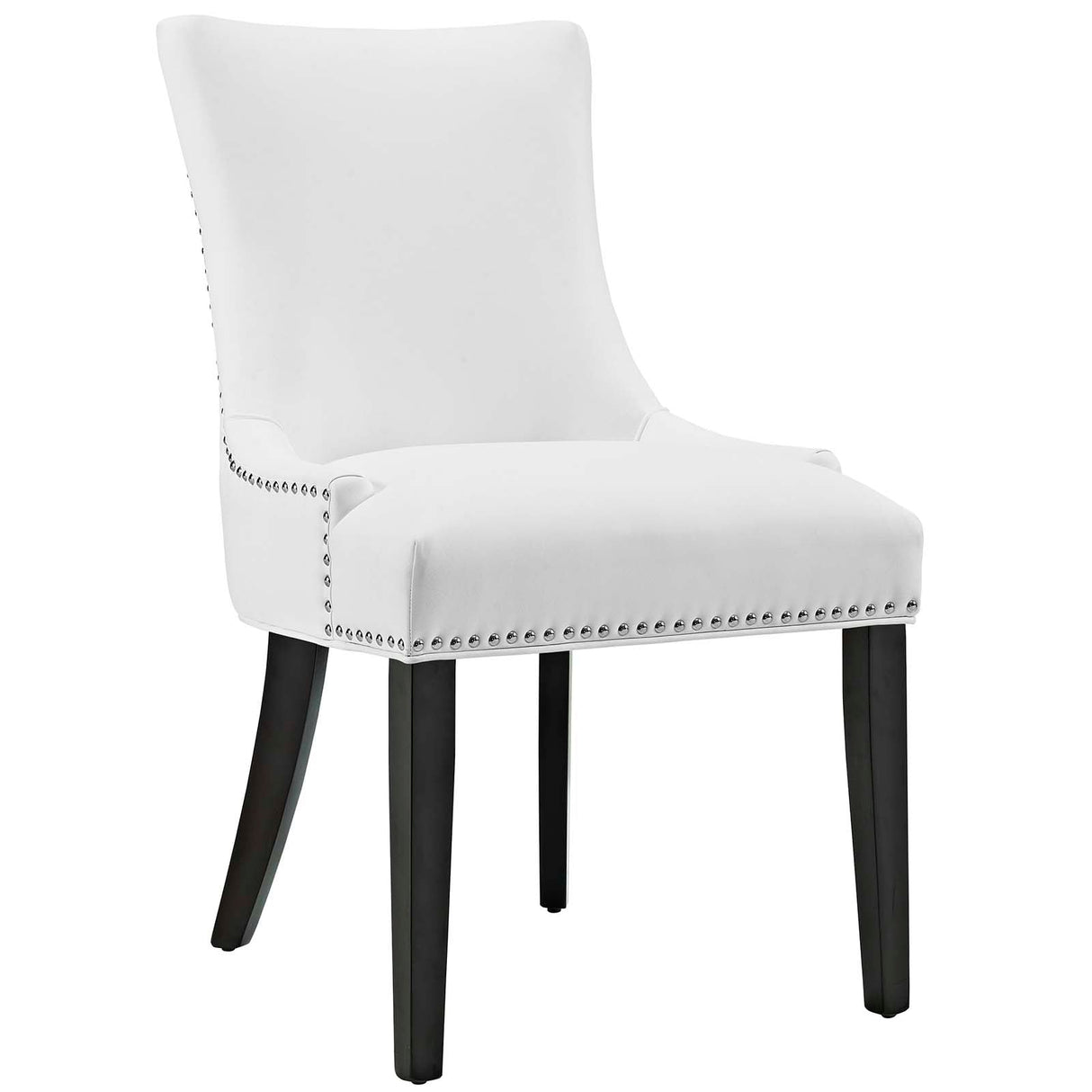 Marquis Dining Chair Faux Leather Set of 2 - French Vintage & Tufted Elegance