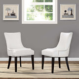 Marquis Dining Chair Faux Leather Set of 2 - French Vintage & Tufted Elegance