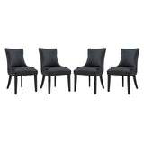 Marquis Dining Chair Faux Leather Set of 4 - French Vintage & Button-Tufted Kitchen Seating