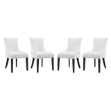 Marquis Dining Chair Faux Leather Set of 4 - French Vintage & Button-Tufted Kitchen Seating