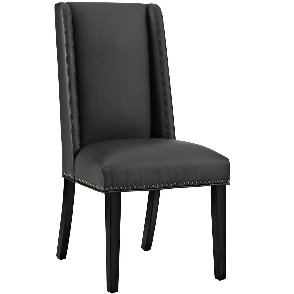 Baron Dining Chair Vinyl Set of 4 - Traditional Elegance & Nailhead Trimmed