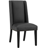 Baron Dining Chair Vinyl Set of 4 - Traditional Elegance & Nailhead Trimmed