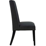 Baron Dining Chair Vinyl Set of 4 - Traditional Elegance & Nailhead Trimmed