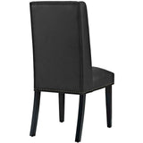 Baron Dining Chair Vinyl Set of 4 - Traditional Elegance & Nailhead Trimmed