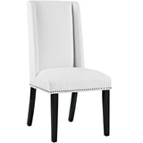 Baron Dining Chair Vinyl Set of 4 - Traditional Elegance & Nailhead Trimmed