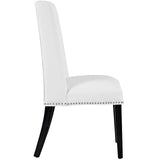 Baron Dining Chair Vinyl Set of 4 - Traditional Elegance & Nailhead Trimmed